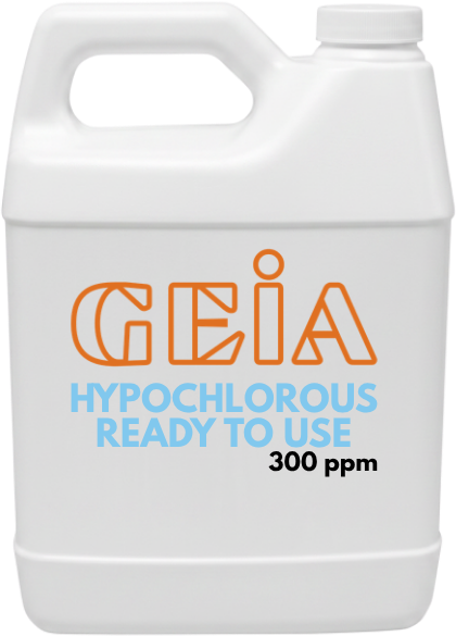 GEIA ready-to-use hypochlorous solution jug